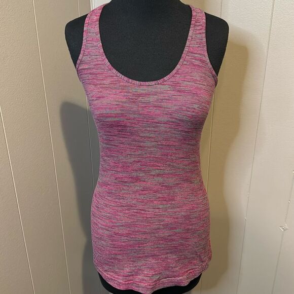 Lululemon marled multi color stretch long racerback tank. - Picture 1 of 6